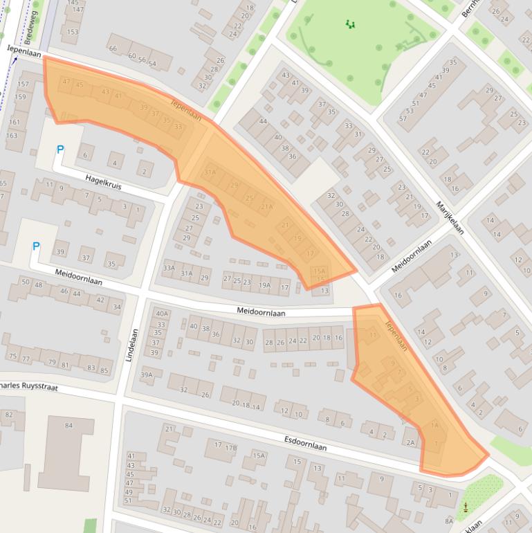 Kaart van postcodegebied 6042HE.