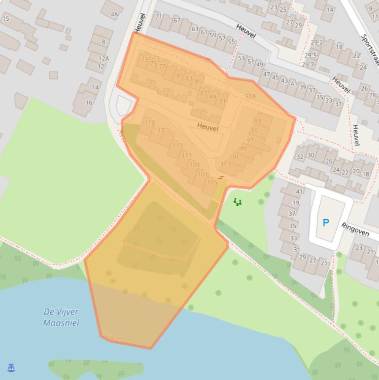Kaart van postcodegebied 6042JS.