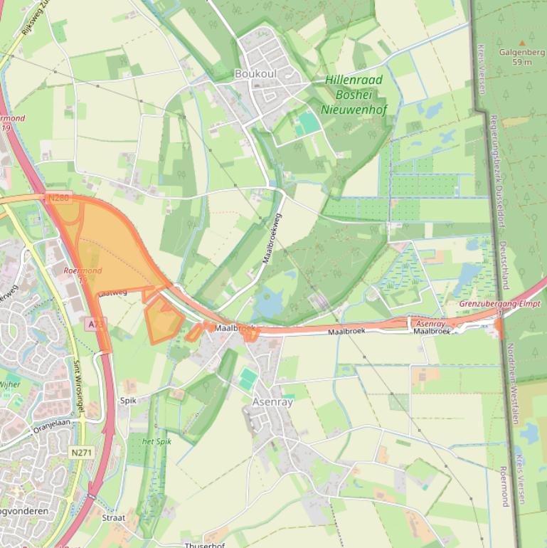 Kaart van postcodegebied 6042KM.