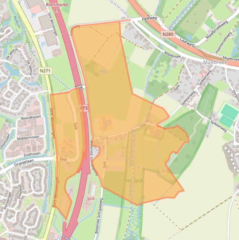 Kaart van postcodegebied 6042KT.