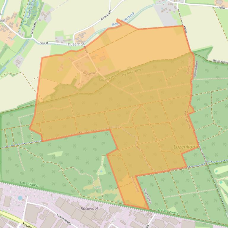 Kaart van postcodegebied 6042KW.