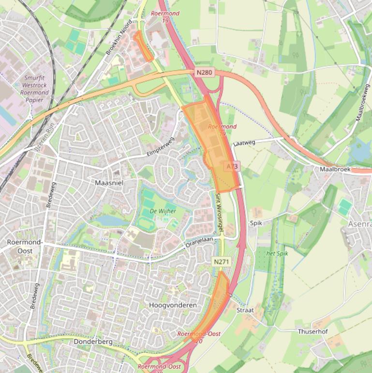Kaart van postcodegebied 6042KZ.