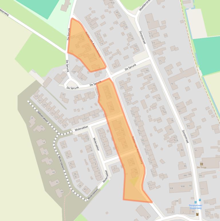 Kaart van postcodegebied 6042LJ.