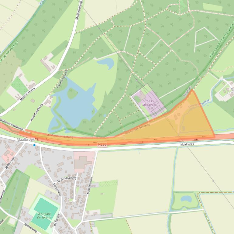 Kaart van postcodegebied 6042LT.