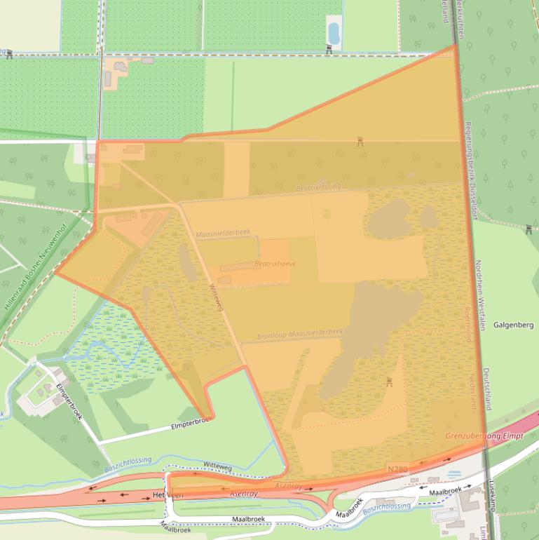 Kaart van postcodegebied 6042LW.