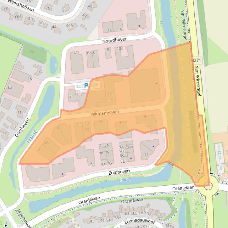 Kaart van postcodegebied 6042NX.