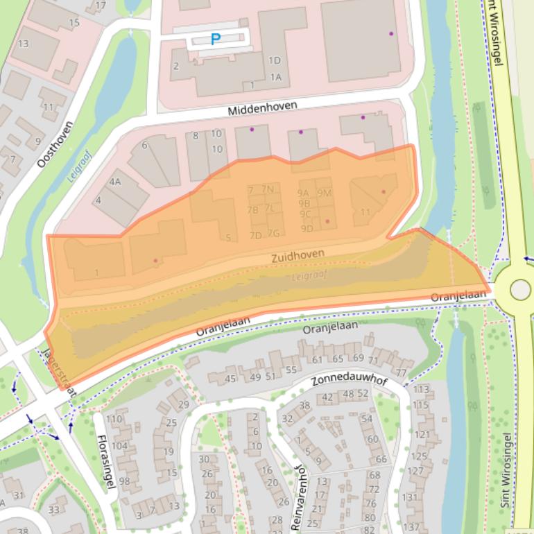 Kaart van postcodegebied 6042PB.