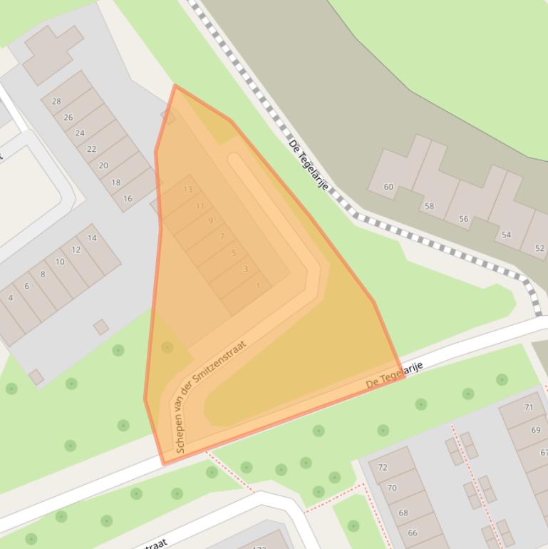 Kaart van postcodegebied 6042TZ.