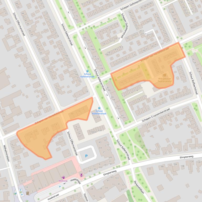 Kaart van postcodegebied 6042XW.