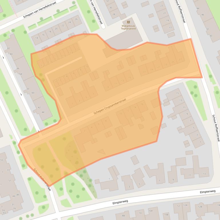 Kaart van postcodegebied 6042XZ.