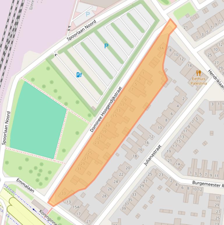 Kaart van postcodegebied 6043AS.