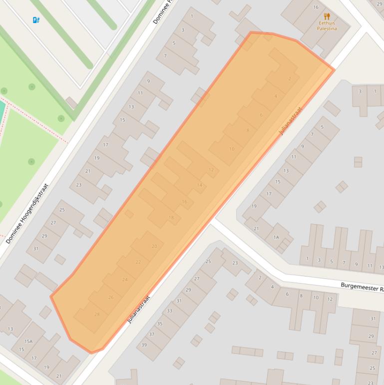 Kaart van postcodegebied 6043AV.