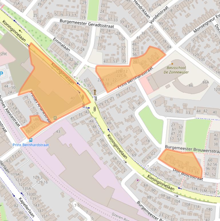 Kaart van postcodegebied 6043BH.