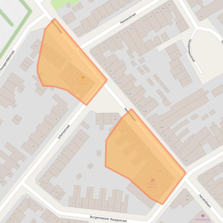 Kaart van postcodegebied 6043BS.
