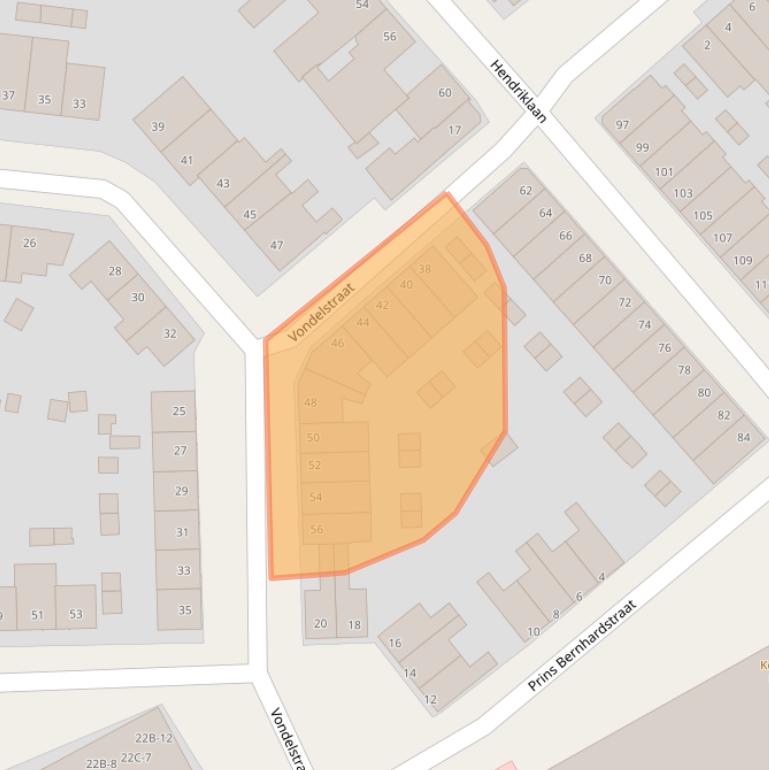 Kaart van postcodegebied 6043CC.