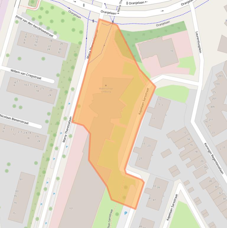 Kaart van postcodegebied 6043CX.