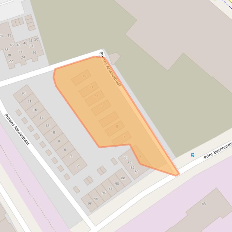 Kaart van postcodegebied 6043DZ.