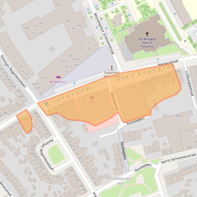 Kaart van postcodegebied 6043ED.