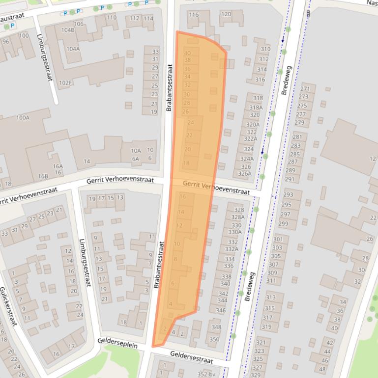 Kaart van postcodegebied 6043EV.