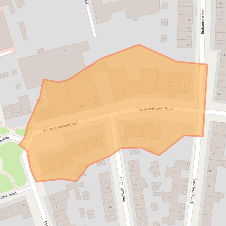 Kaart van postcodegebied 6043EW.