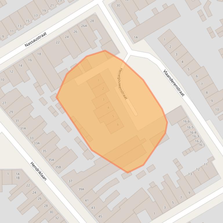 Kaart van postcodegebied 6043EZ.