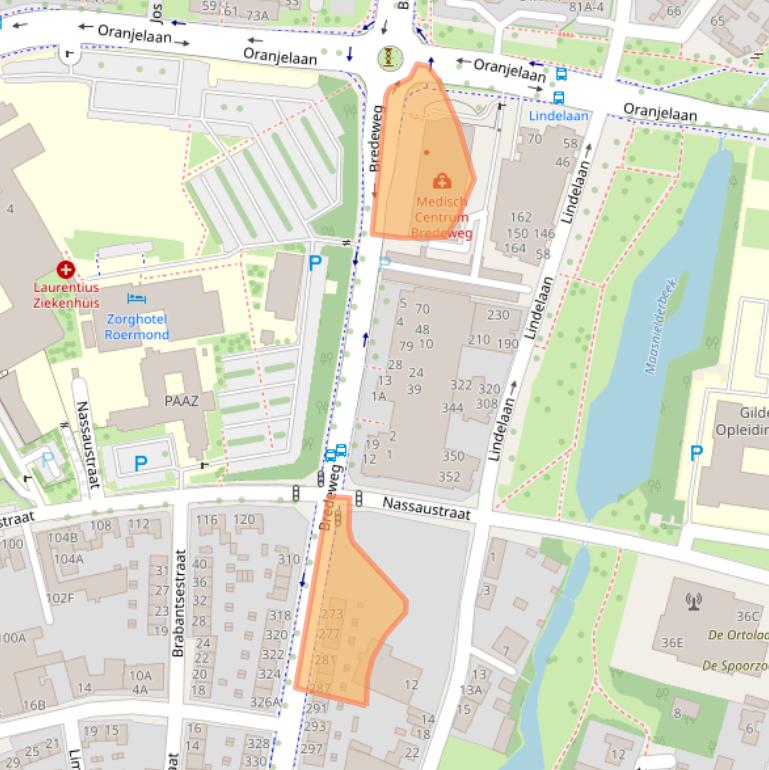 Kaart van postcodegebied 6043GA.