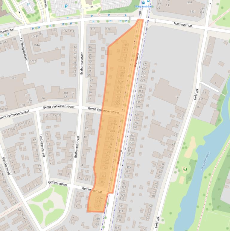 Kaart van postcodegebied 6043GH.