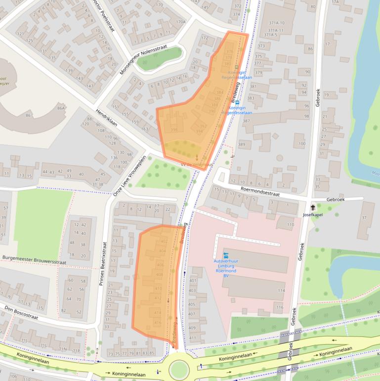 Kaart van postcodegebied 6043GK.