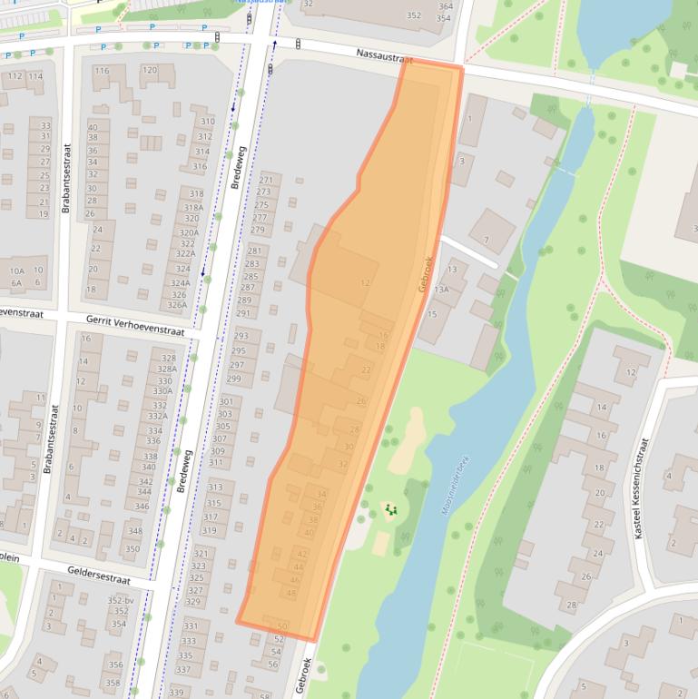 Kaart van postcodegebied 6043GR.
