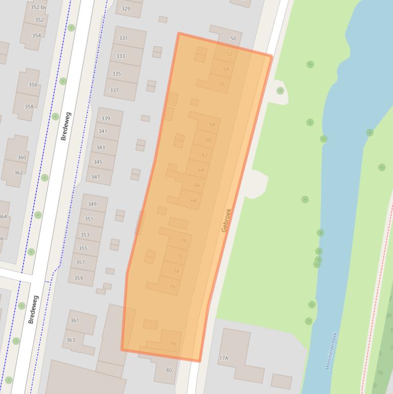 Kaart van postcodegebied 6043GS.