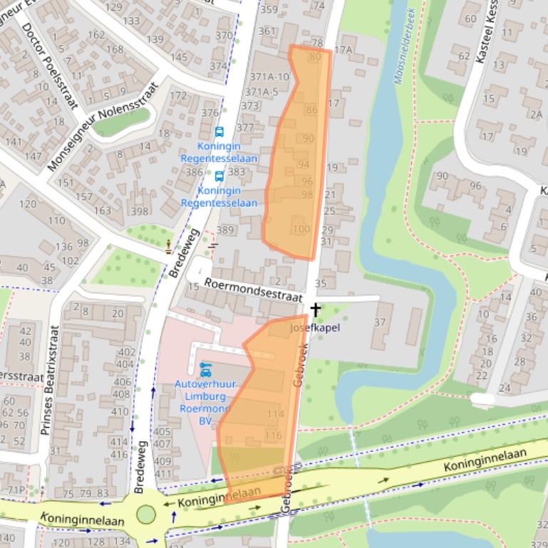 Kaart van postcodegebied 6043GT.
