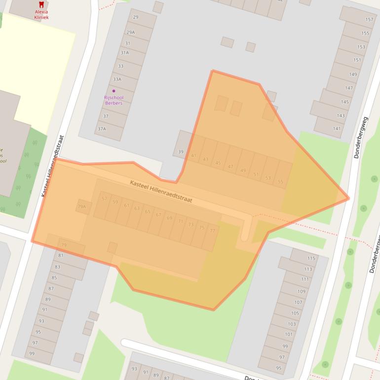 Kaart van postcodegebied 6043HB.