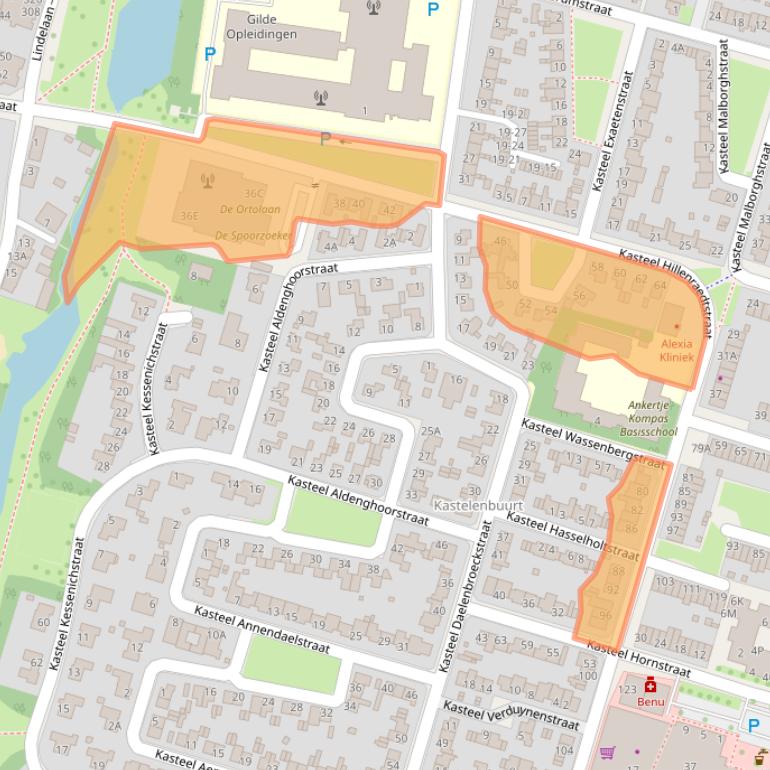 Kaart van postcodegebied 6043HK.