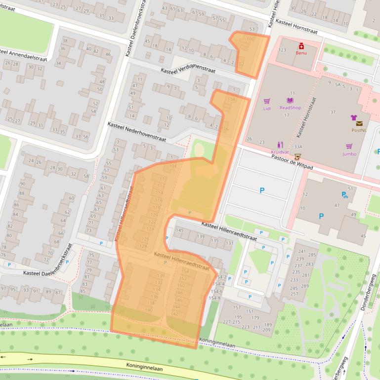 Kaart van postcodegebied 6043HL.