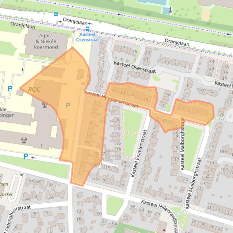 Kaart van postcodegebied 6043HP.