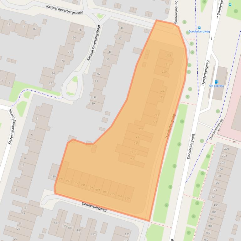 Kaart van postcodegebied 6043JD.