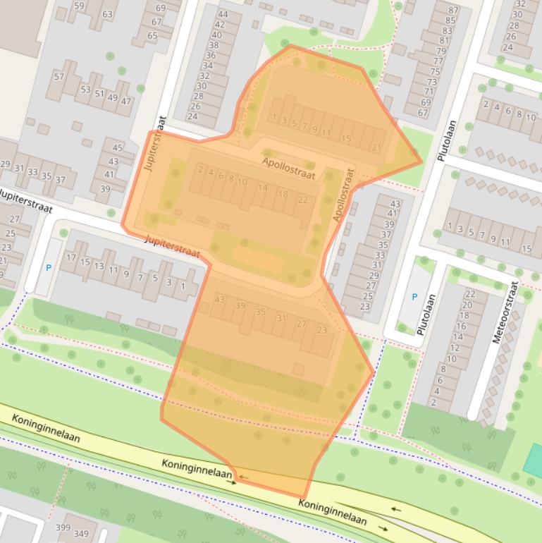 Kaart van postcodegebied 6043JG.