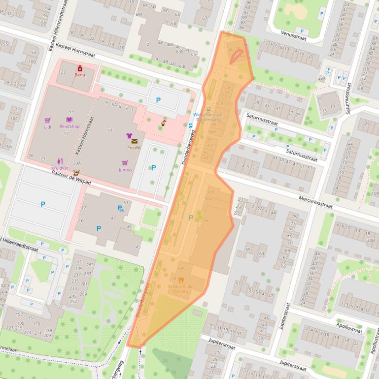 Kaart van postcodegebied 6043JH.