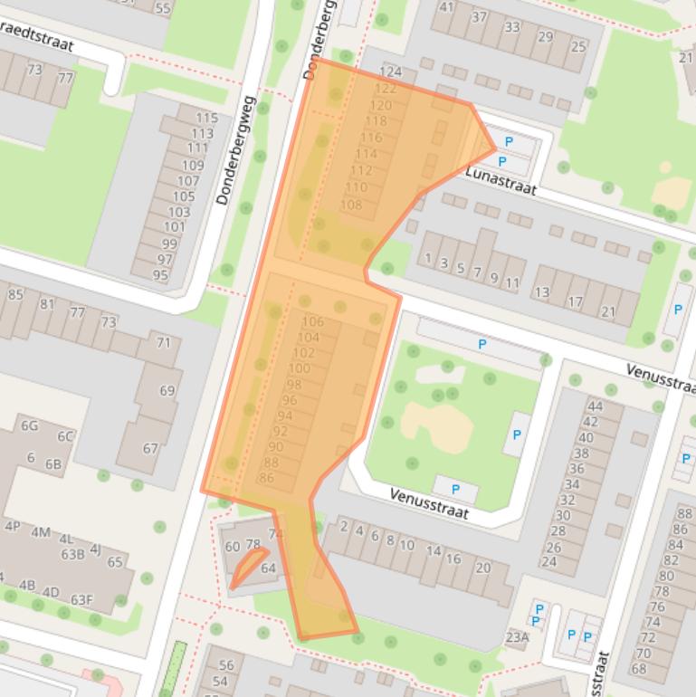 Kaart van postcodegebied 6043JJ.