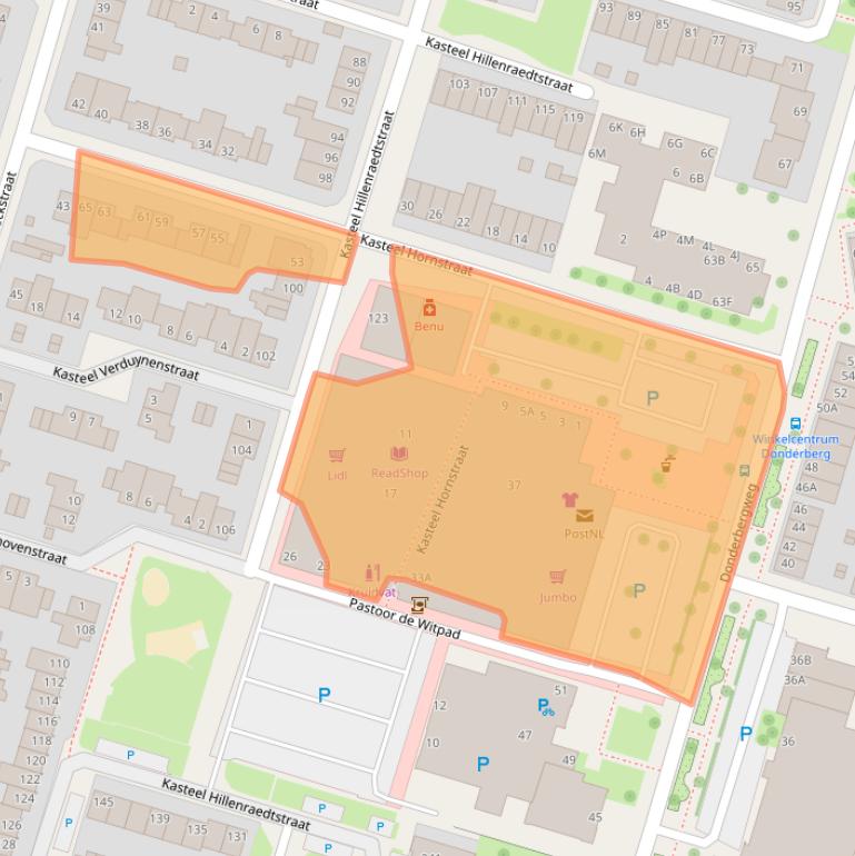 Kaart van postcodegebied 6043JR.