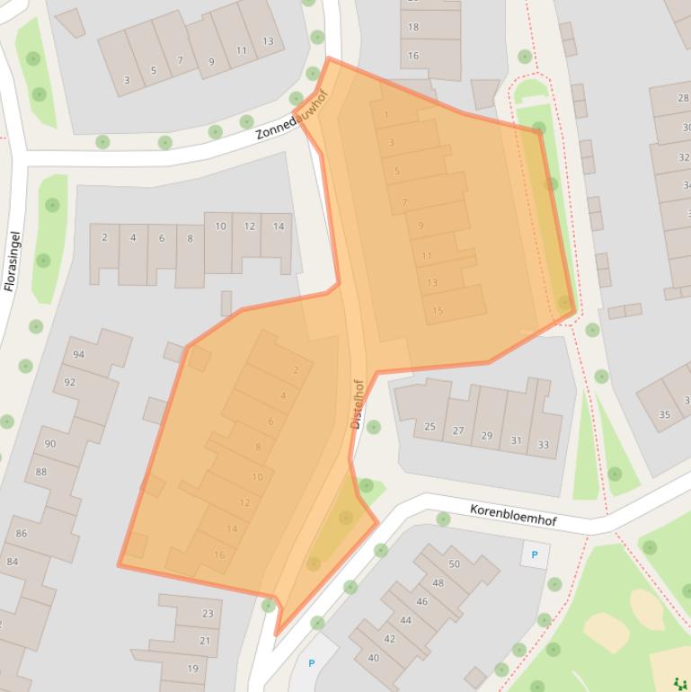 Kaart van postcodegebied 6043KB.