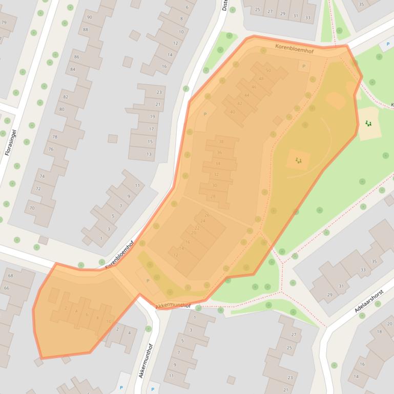 Kaart van postcodegebied 6043KC.