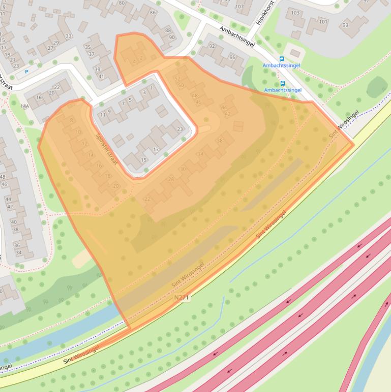 Kaart van postcodegebied 6043RH.