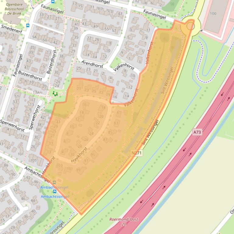 Kaart van postcodegebied 6043RM.