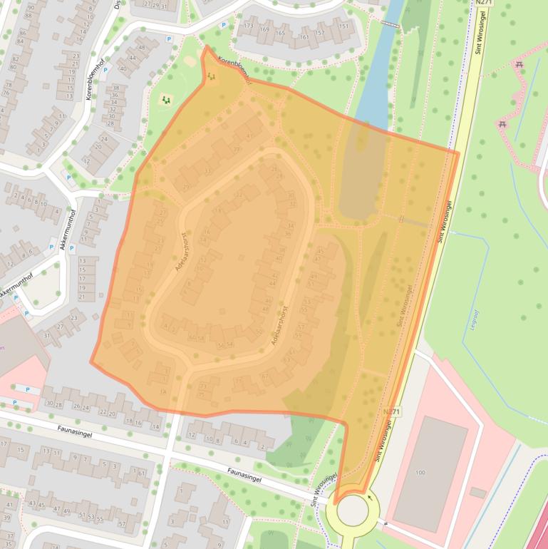 Kaart van postcodegebied 6043RN.