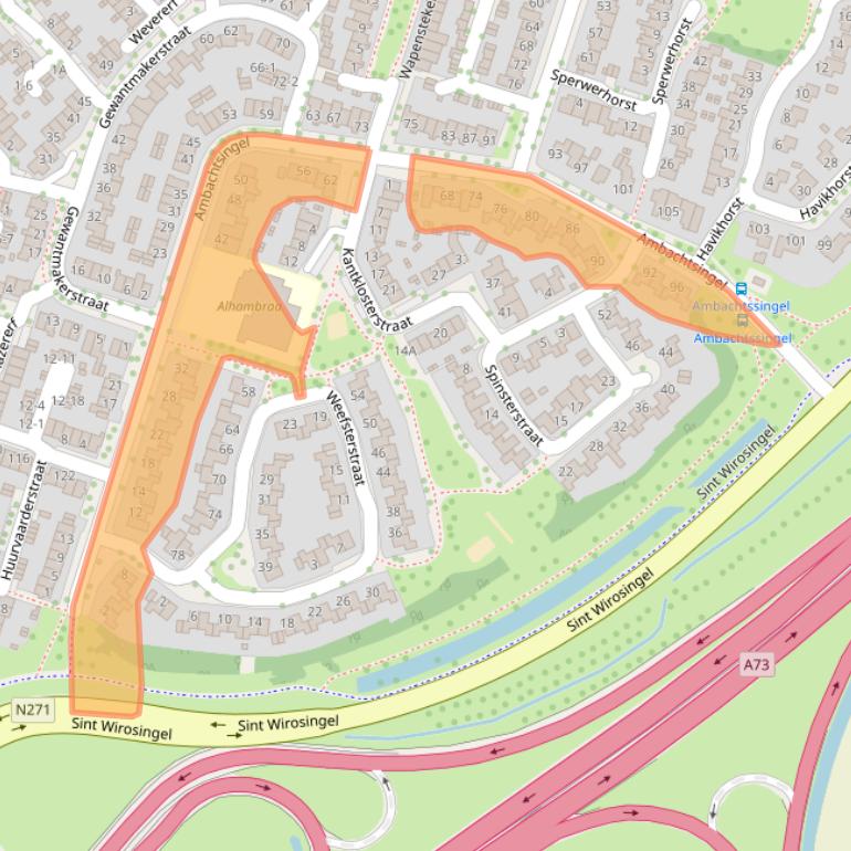 Kaart van postcodegebied 6043RV.