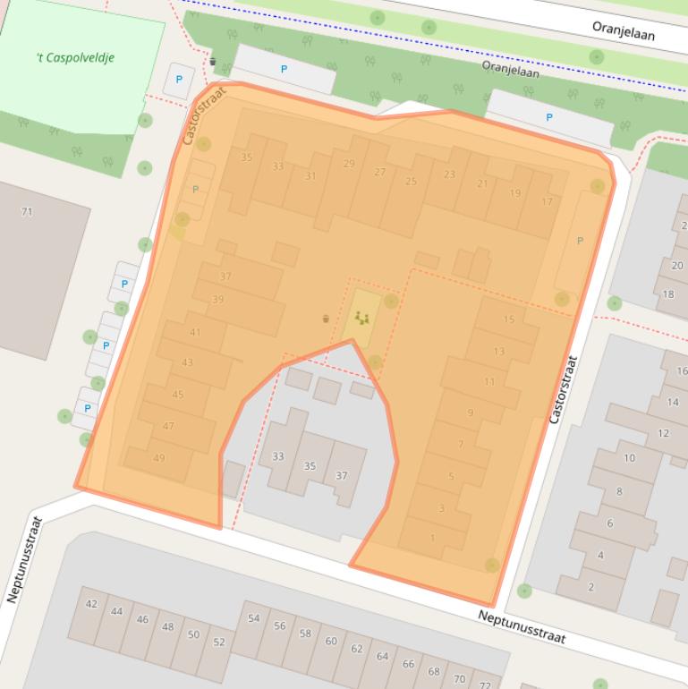 Kaart van postcodegebied 6043TB.