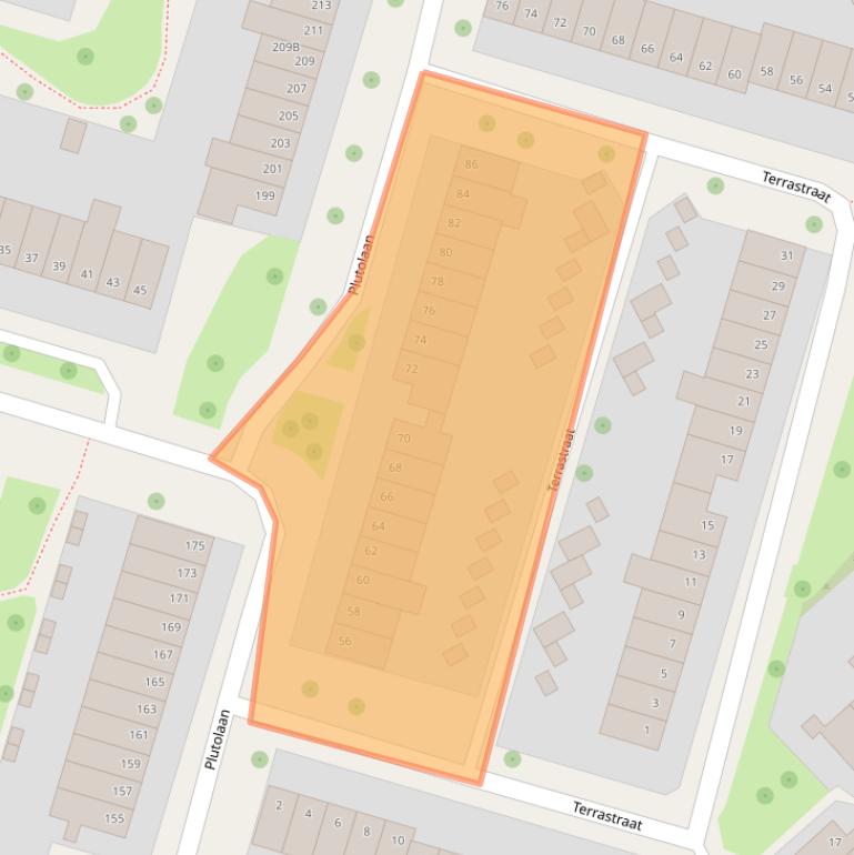 Kaart van postcodegebied 6043VX.