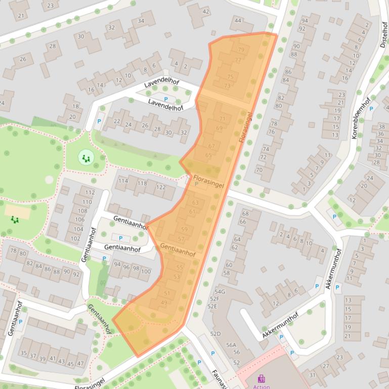 Kaart van postcodegebied 6043WC.
