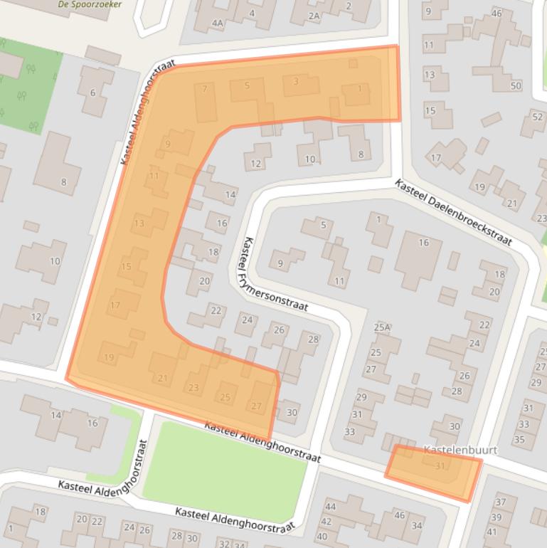 Kaart van postcodegebied 6043XH.